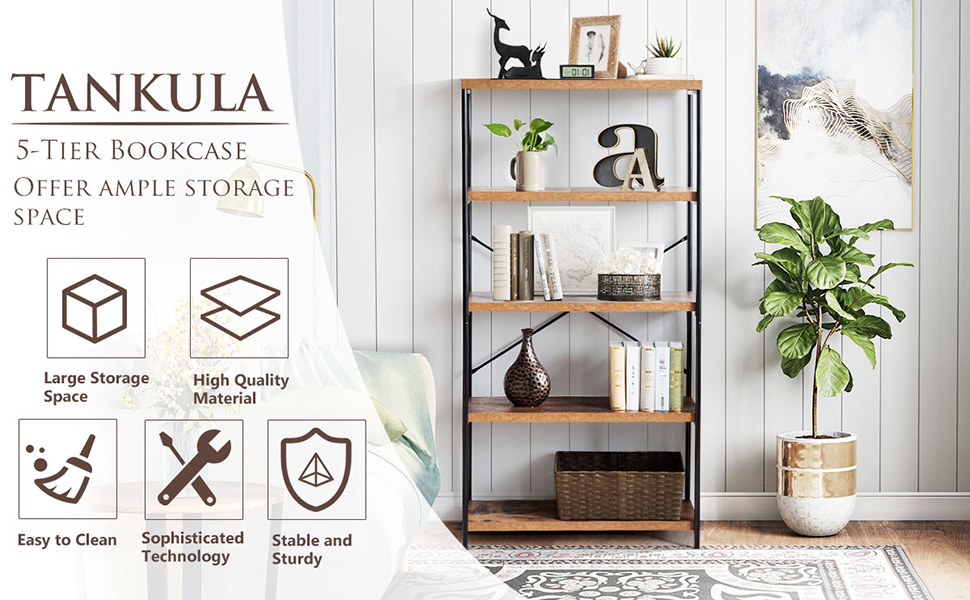 5 Tier Bookcase