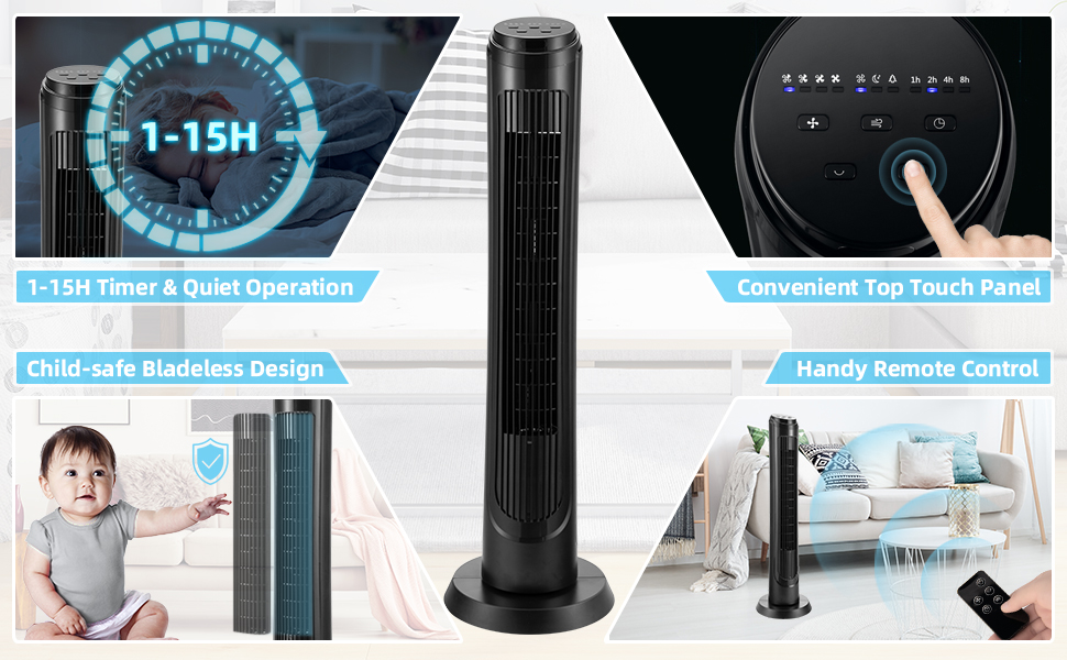 Tower Fan with Remote