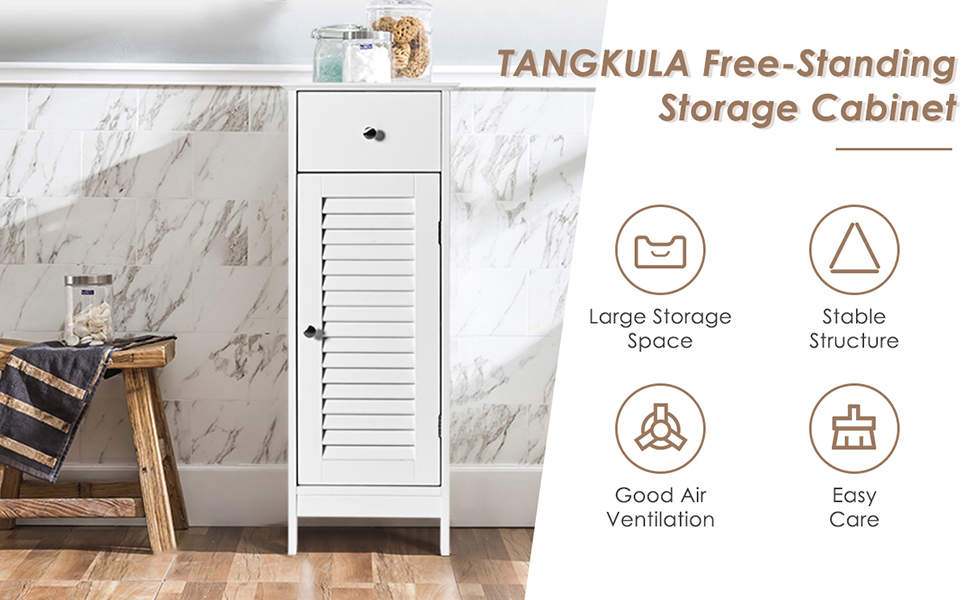 Bathroom Floor Storage Cabinet