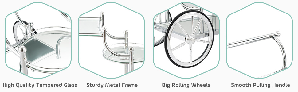 Rolling Bar Cart