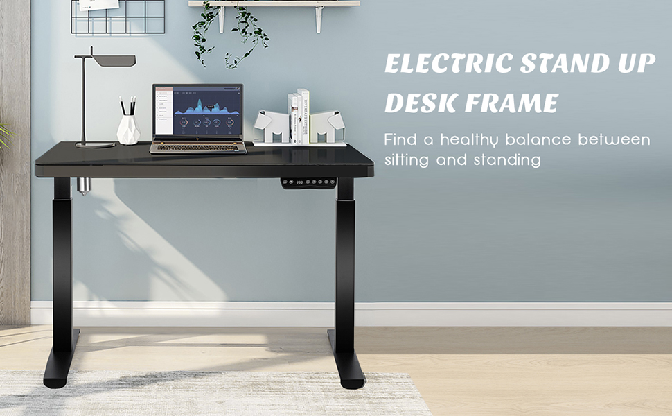 electric standing desk frame