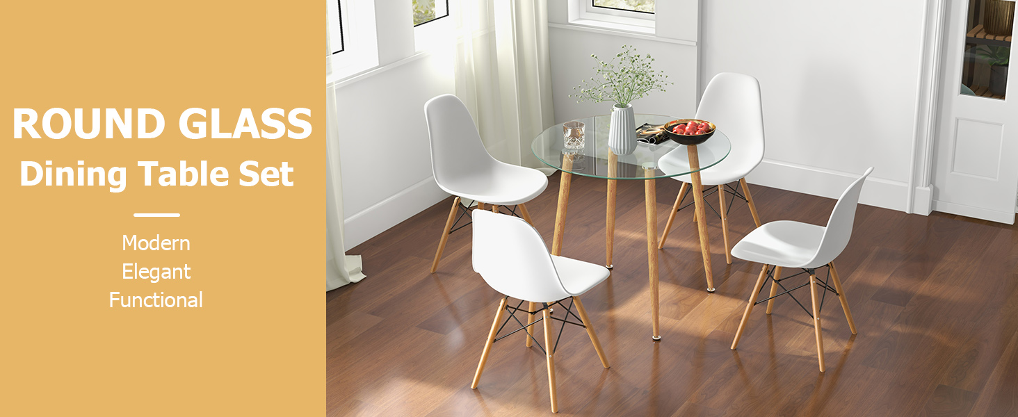 5-Piece Dining Table Set for 4