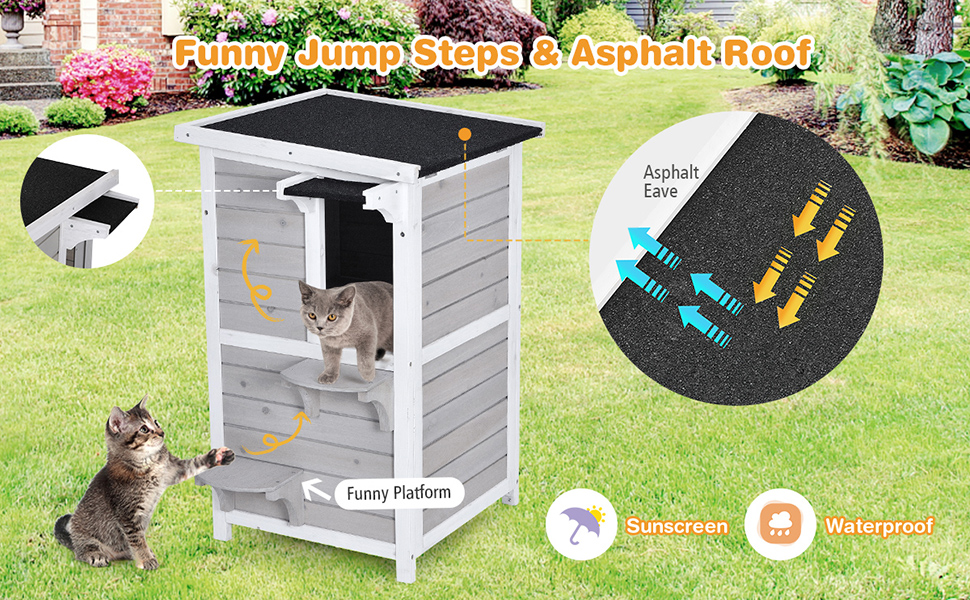 Outdoor Cat House Wooden