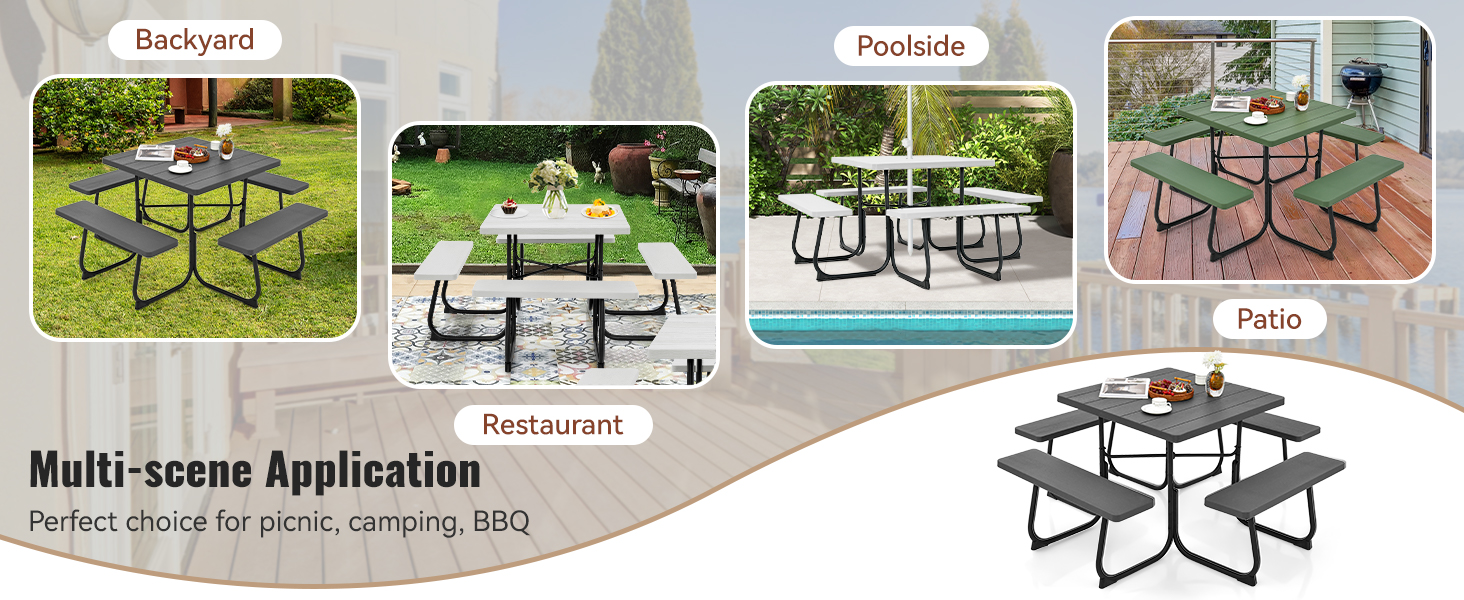 picnic tables