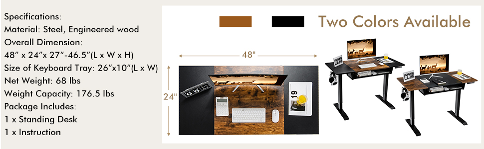 height adjustable desk
