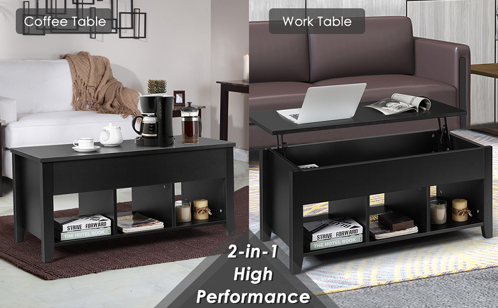 Lift Top Coffee Table black