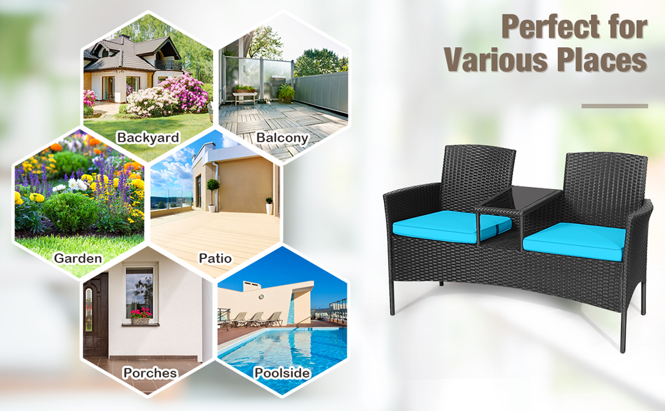outdoor chairs with coffee table