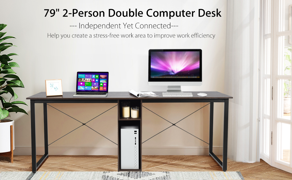 2 person computer desk