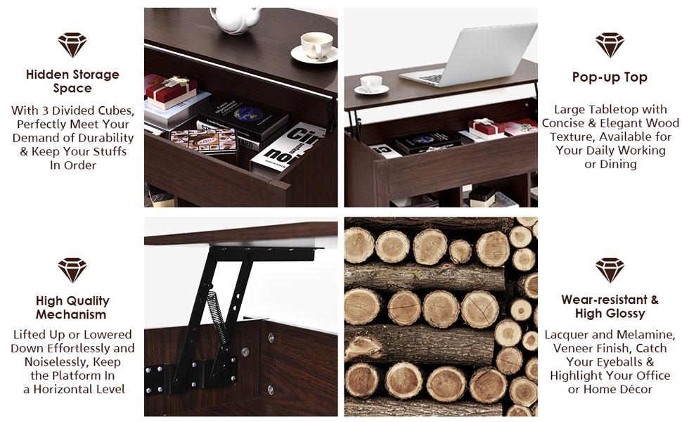 lift top coffee table