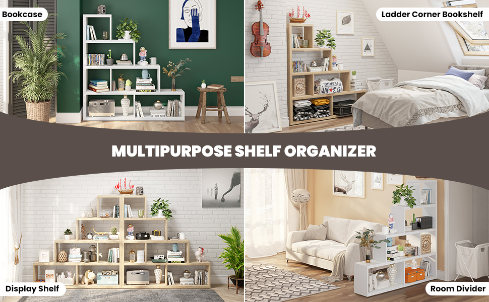 10 Shelves Bookshelf