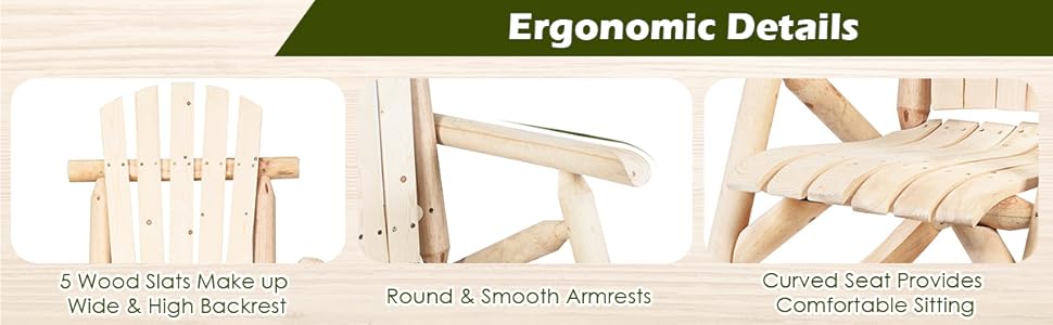 Adirondack Lounge Rocking Chair