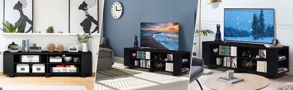 Wood TV Stand for TVs up to 65 Inch