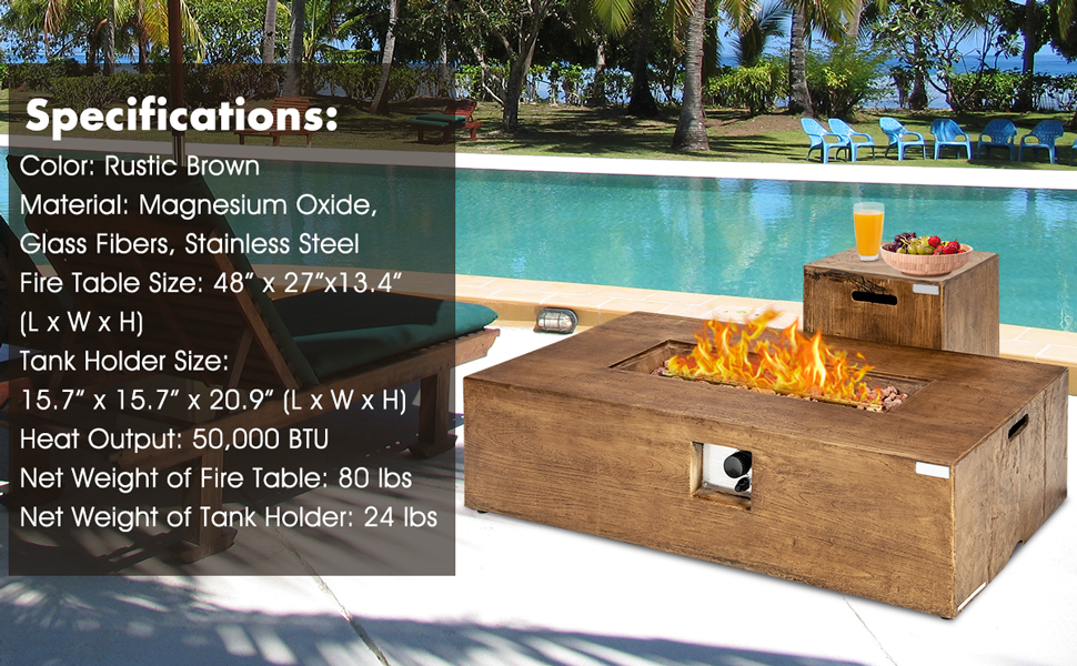Propane Fire Pit Table