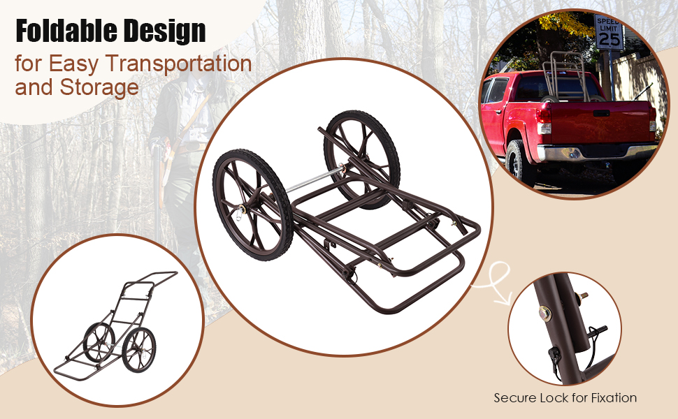 folding deer cart