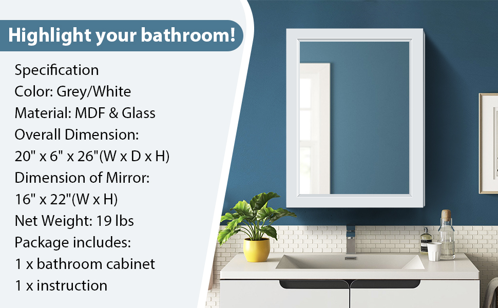 Mirrored Bathroom Cabinet