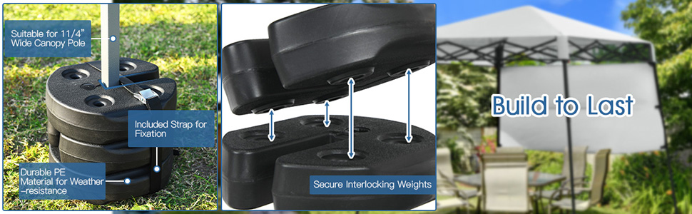 canopy weight set of 4
