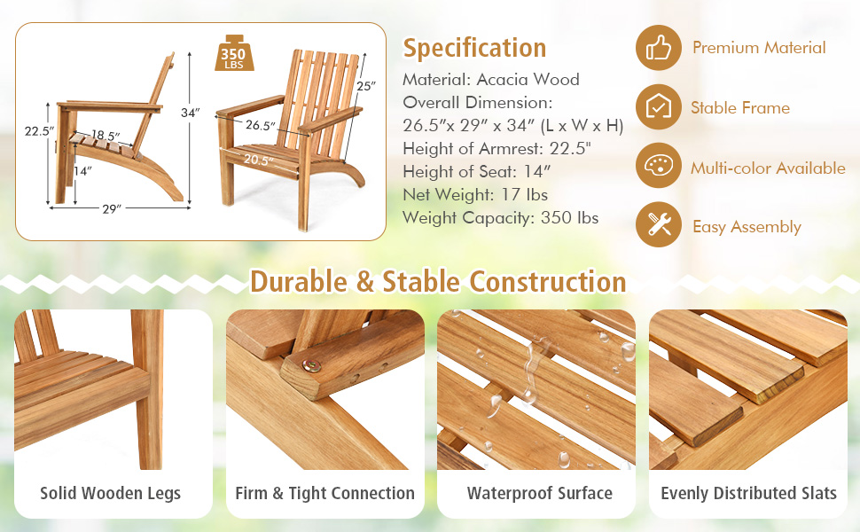 Adirondack Chair outdoor