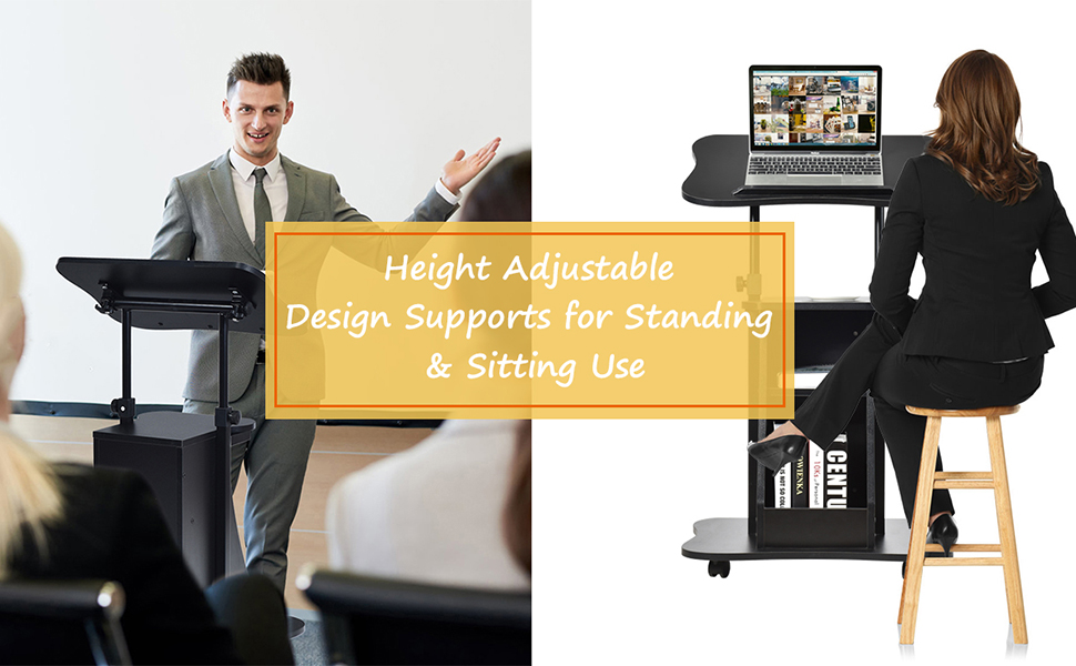 Height Adjustable Podium Stand