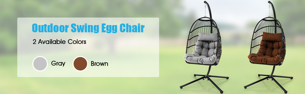 Patio Egg Chair with Stand