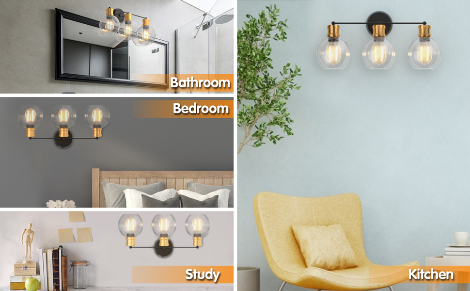 3 Light Vanity Wall Light