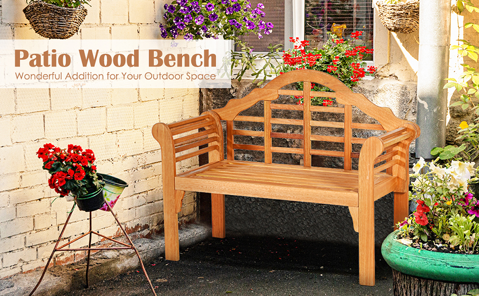 outdoor bench for 2