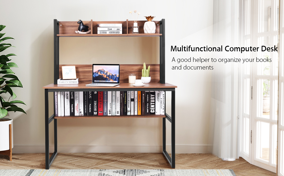 desk with hutch