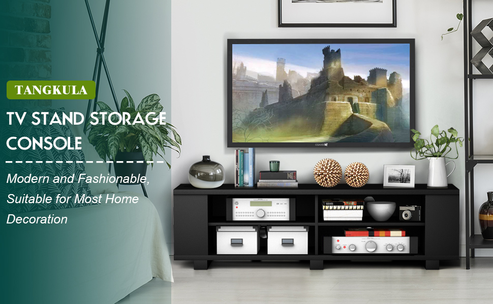 Wood TV Stand for TVs up to 65 Inch