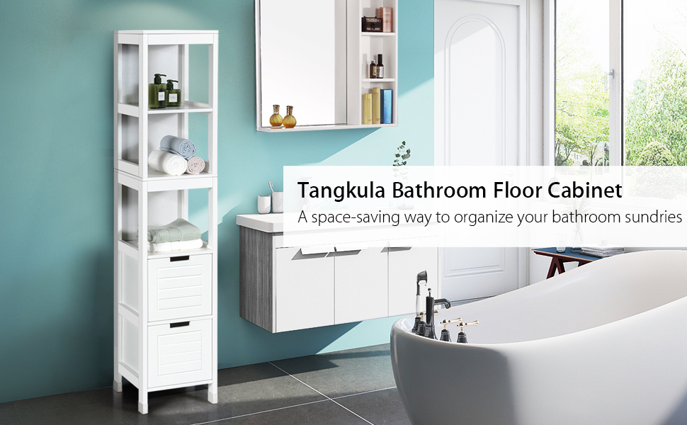 tall bathroom storage cabinet