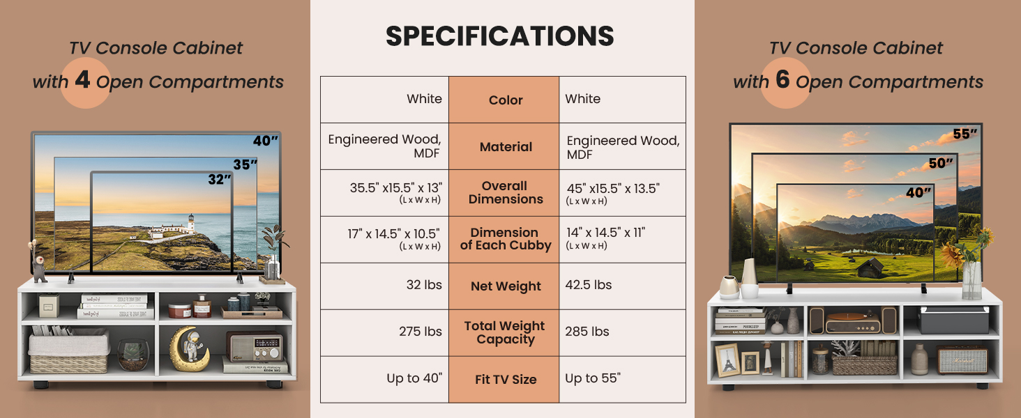 White Wood Entertainment Center