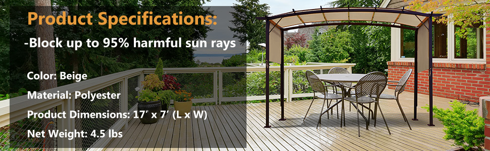 Replacement Cover for Pergola