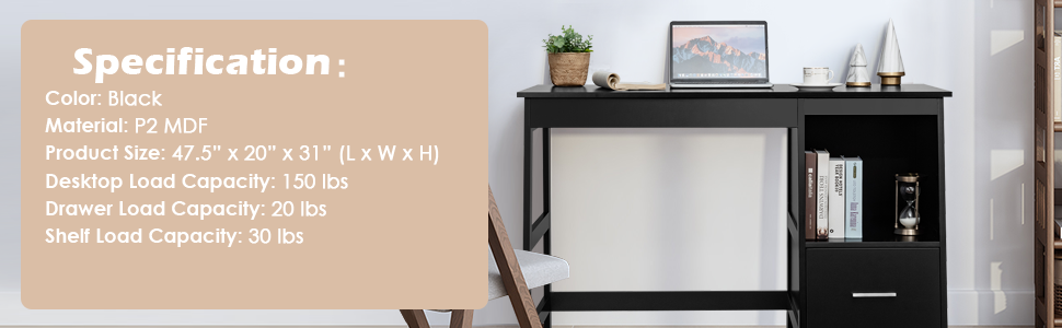 black desk