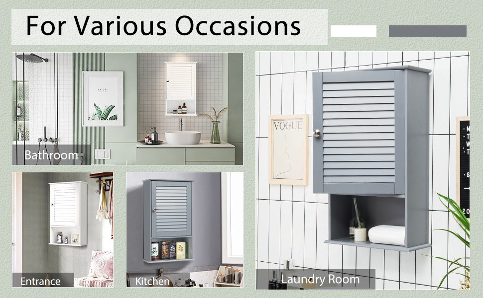 Wall Mounted Bathroom Cabinet Single Door
