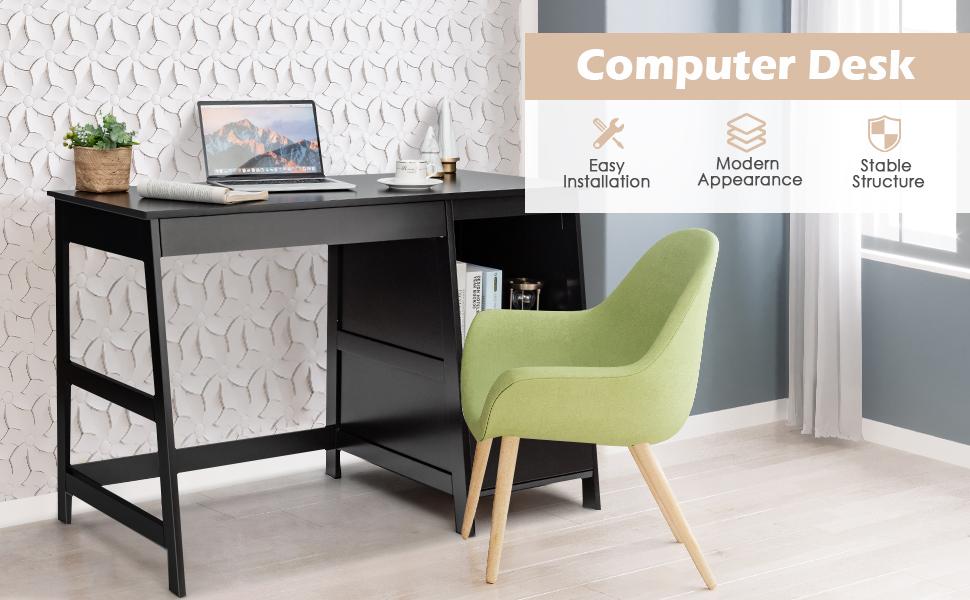 computer desk with drawer