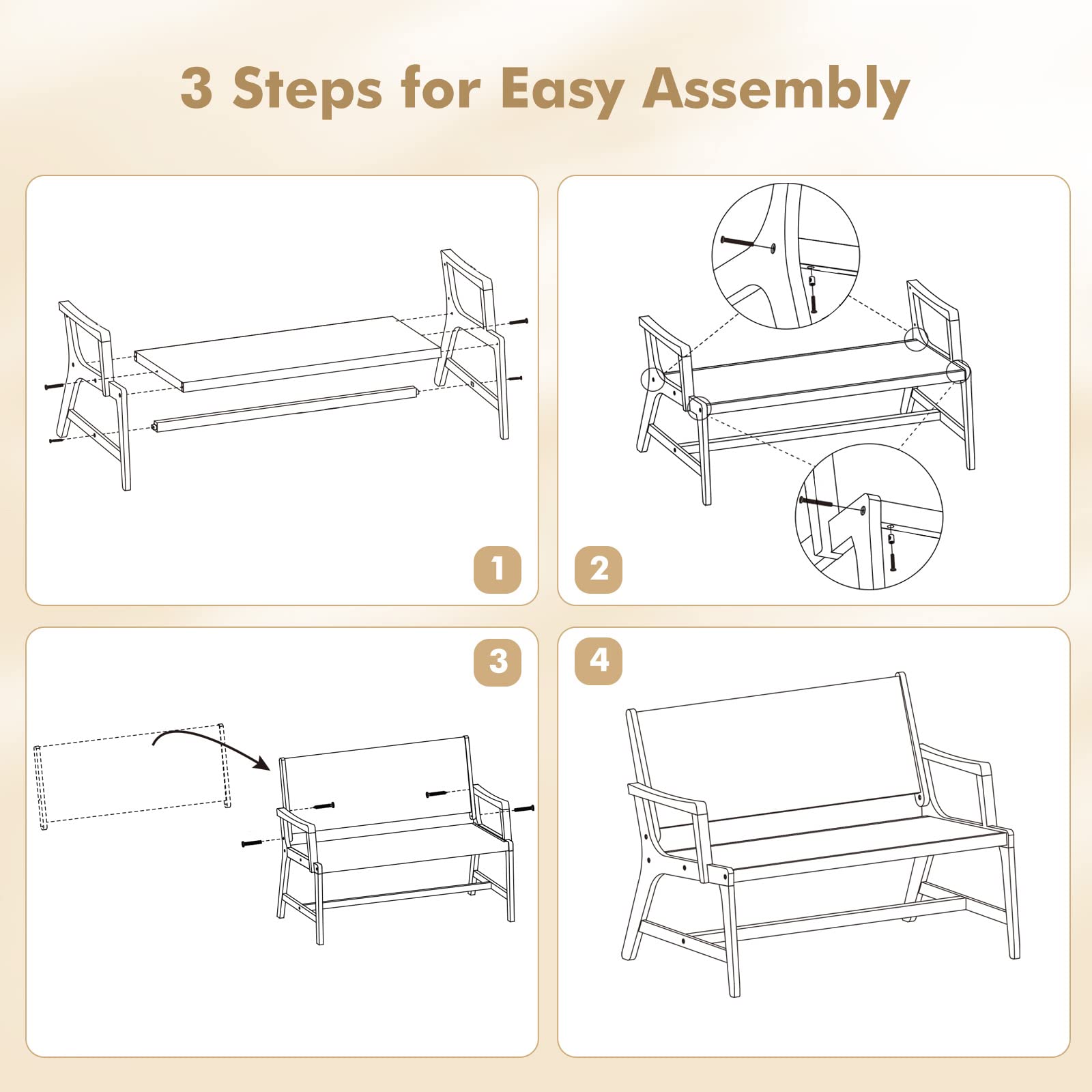 Outdoor Acacia Wood Bench