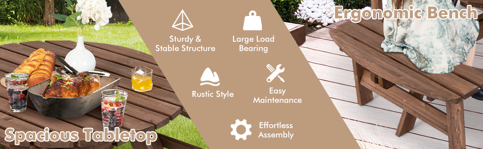 outdoor picnic table