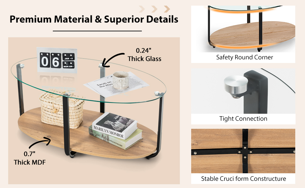 Modern Glass Sofa Center Table