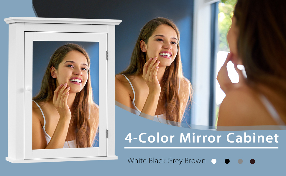Mirrored Wall-Mounted Storage Medicine Cabinet