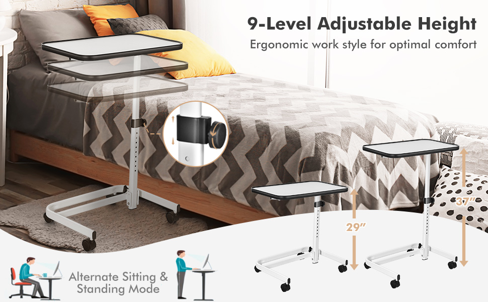 C Shaped Hospital Bed Table