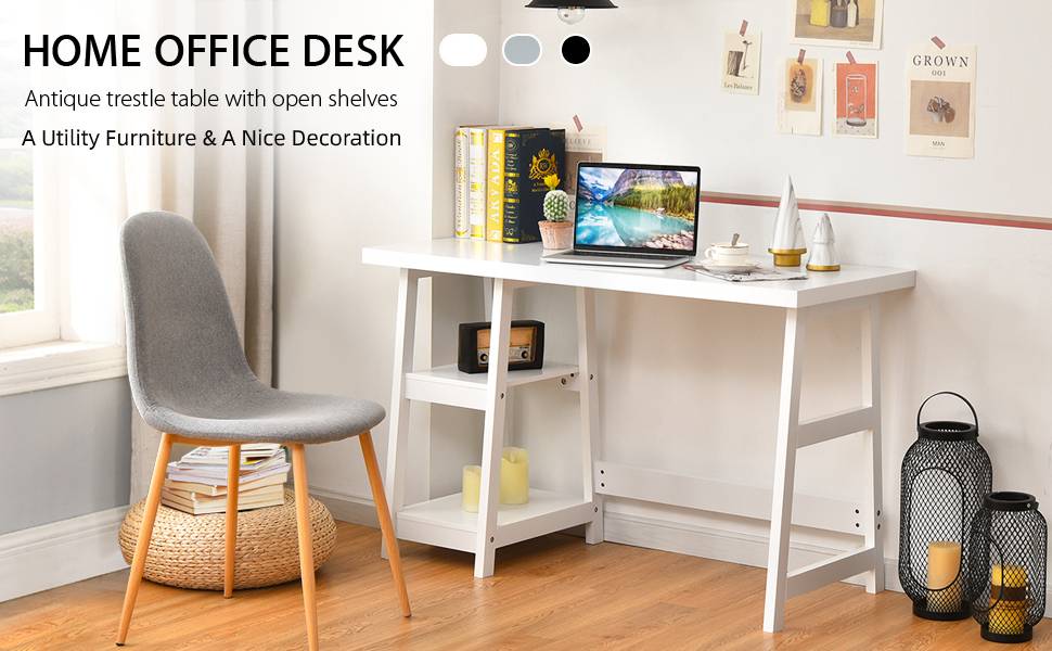 trestle computer desk