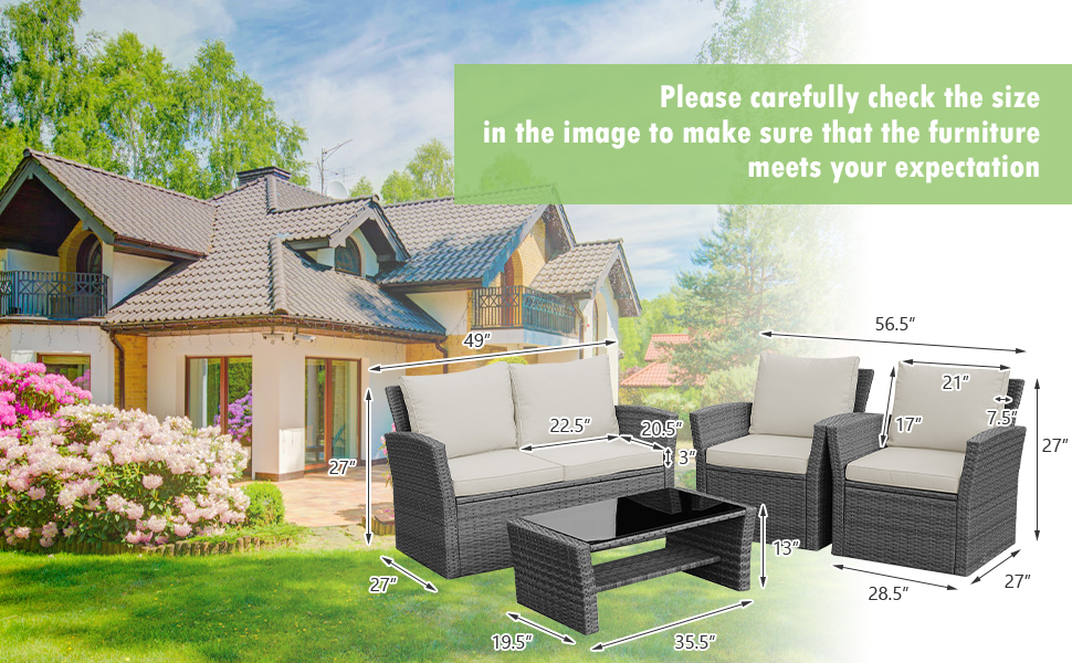patio furniture set assembled