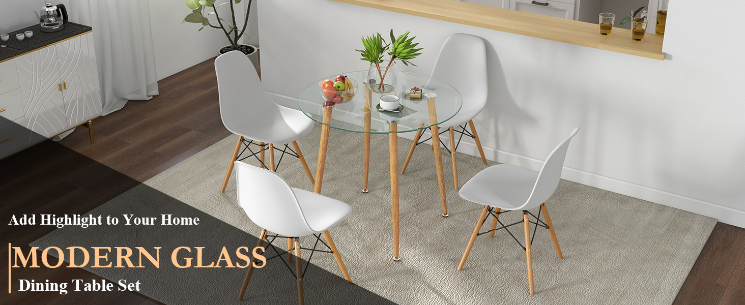 5-Piece Dining Table Set for 4