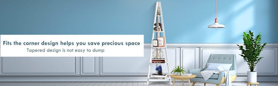 Corner Ladder Shelf,
