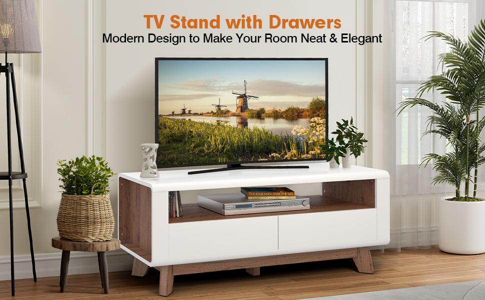 Modern TV Stand with Drawers