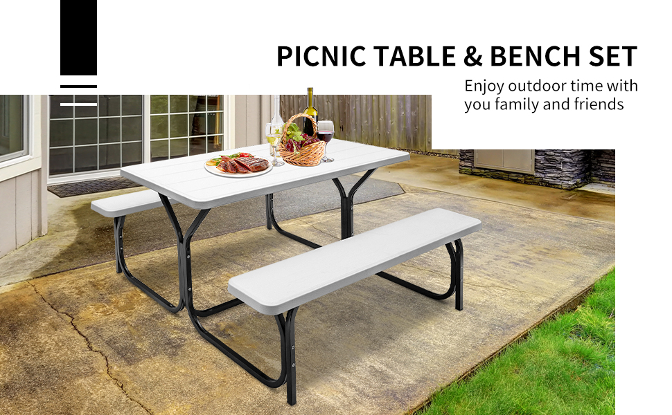 Picnic Table Bench Set