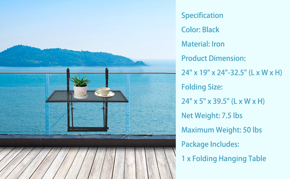 Outdoor Folding Hanging Table