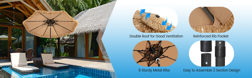 Thatched Patio Umbrella