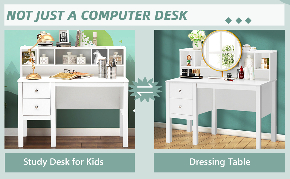desk with hutch