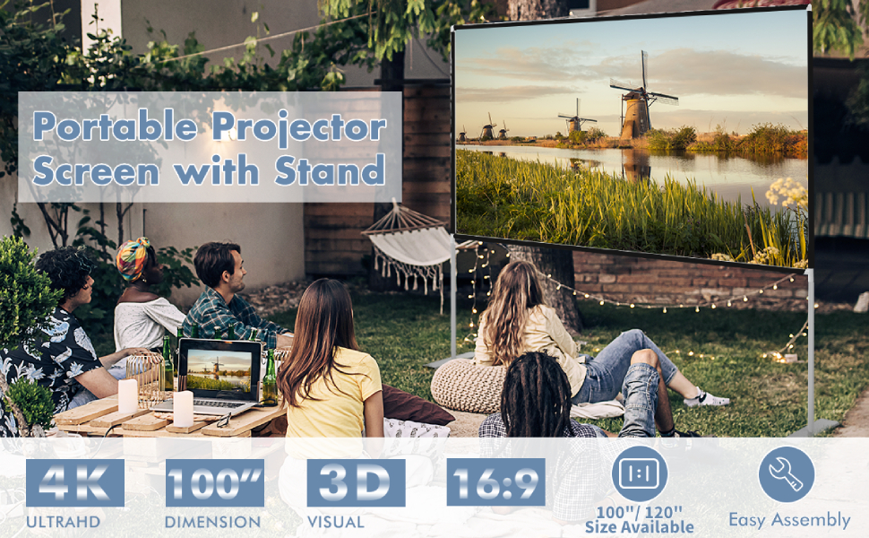Projector Screen with Stand