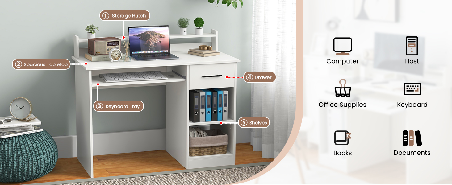 desk with storage