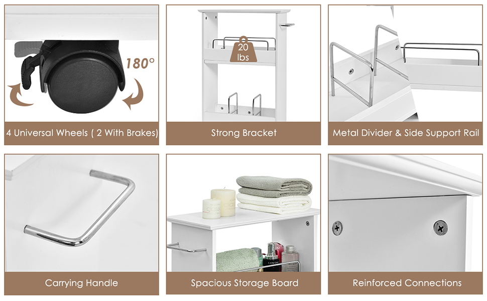 Slim Bathroom Storage Shelves